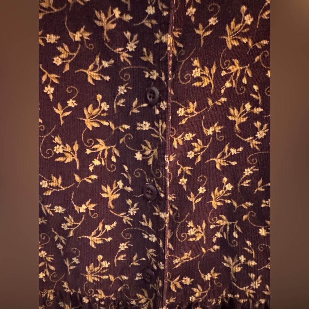 L.L. Bean Vintage Purple Floral Corduroy Maxi Dress
Size 10P - Picture 3 of 6